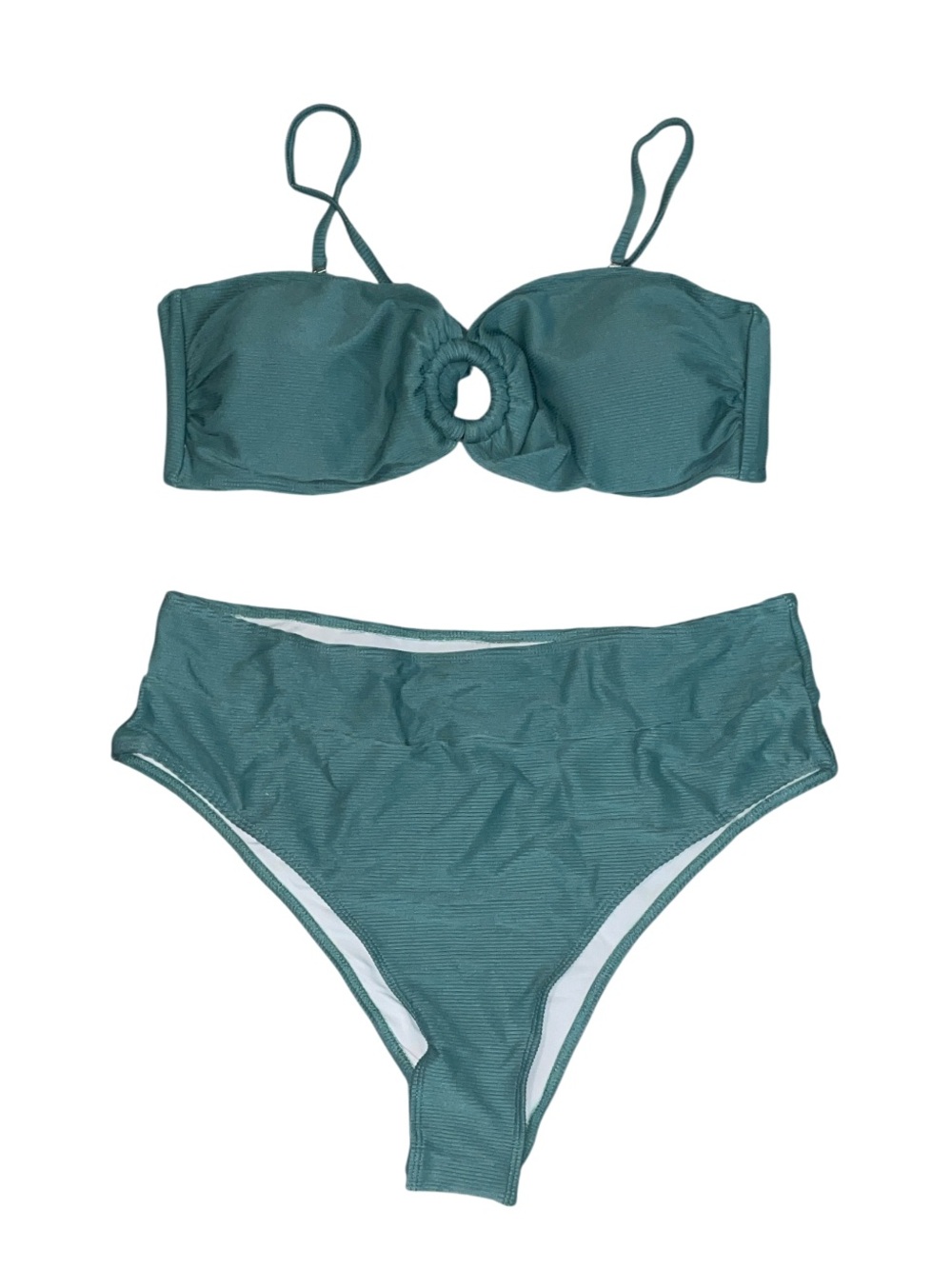 AndTheWhy Two-Piece Bikini Set in Jade Green